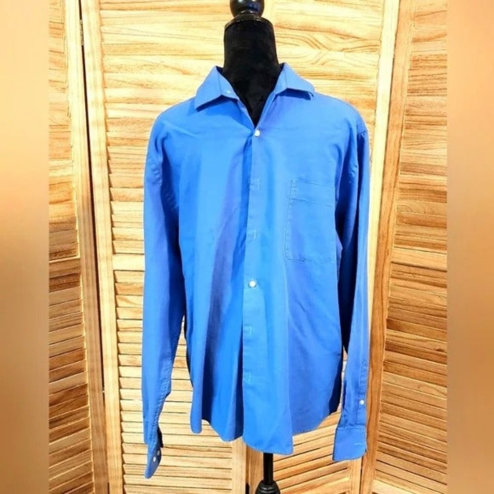 Dockers Fitted long sleeve shirt - Blue - 16/16-1/2 36/37